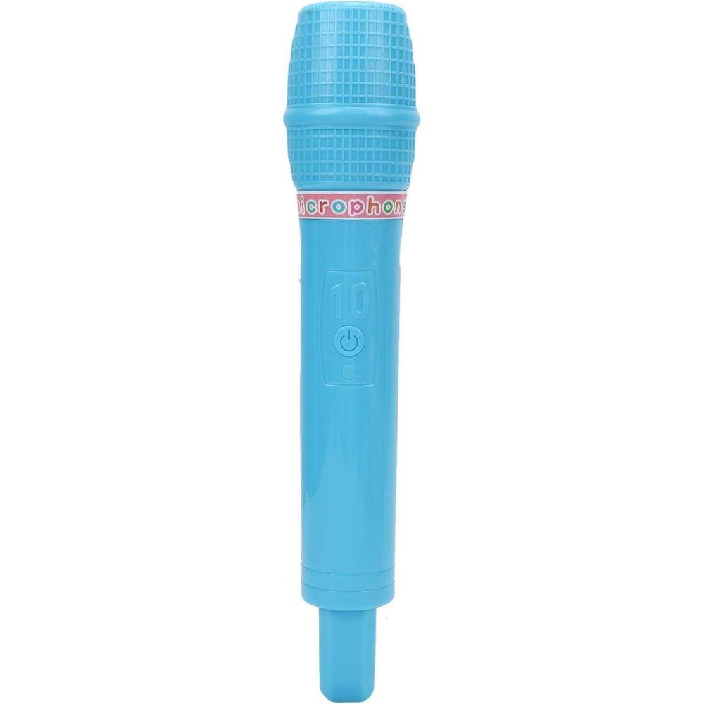 imageVBESTLIFE Jouet de Microphone Accessoire de Microphone en Plastique pour la Pratique de la Parole et du Chant avec Poigne Lisse pour Scne de Fte danniversaire Cosplay GreenBleu