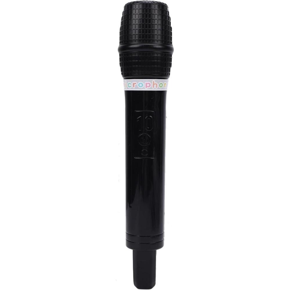imageVBESTLIFE Jouet de Microphone Accessoire de Microphone en Plastique pour la Pratique de la Parole et du Chant avec Poigne Lisse pour Scne de Fte danniversaire Cosplay GreenNoir