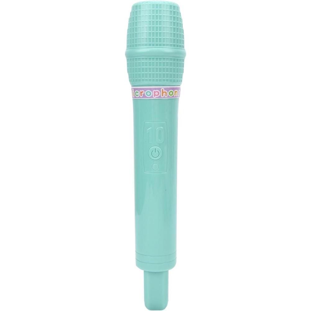 imageVBESTLIFE Jouet de Microphone Accessoire de Microphone en Plastique pour la Pratique de la Parole et du Chant avec Poigne Lisse pour Scne de Fte danniversaire Cosplay GreenVert