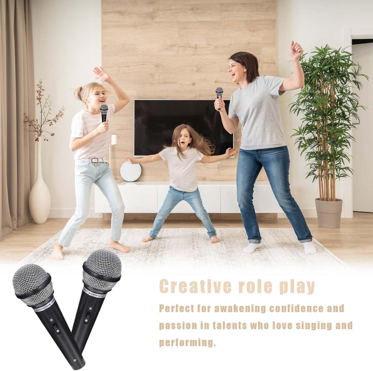 image3 pices Microphone en PlastiqueFaux Accessoires de MicrophoneMicrophoneJouetPlastiqueFauxMicrophoneJouet Simuler NoirFauxMicrophoneJouet Simulerpour scne de karaokfteSpectacleetc