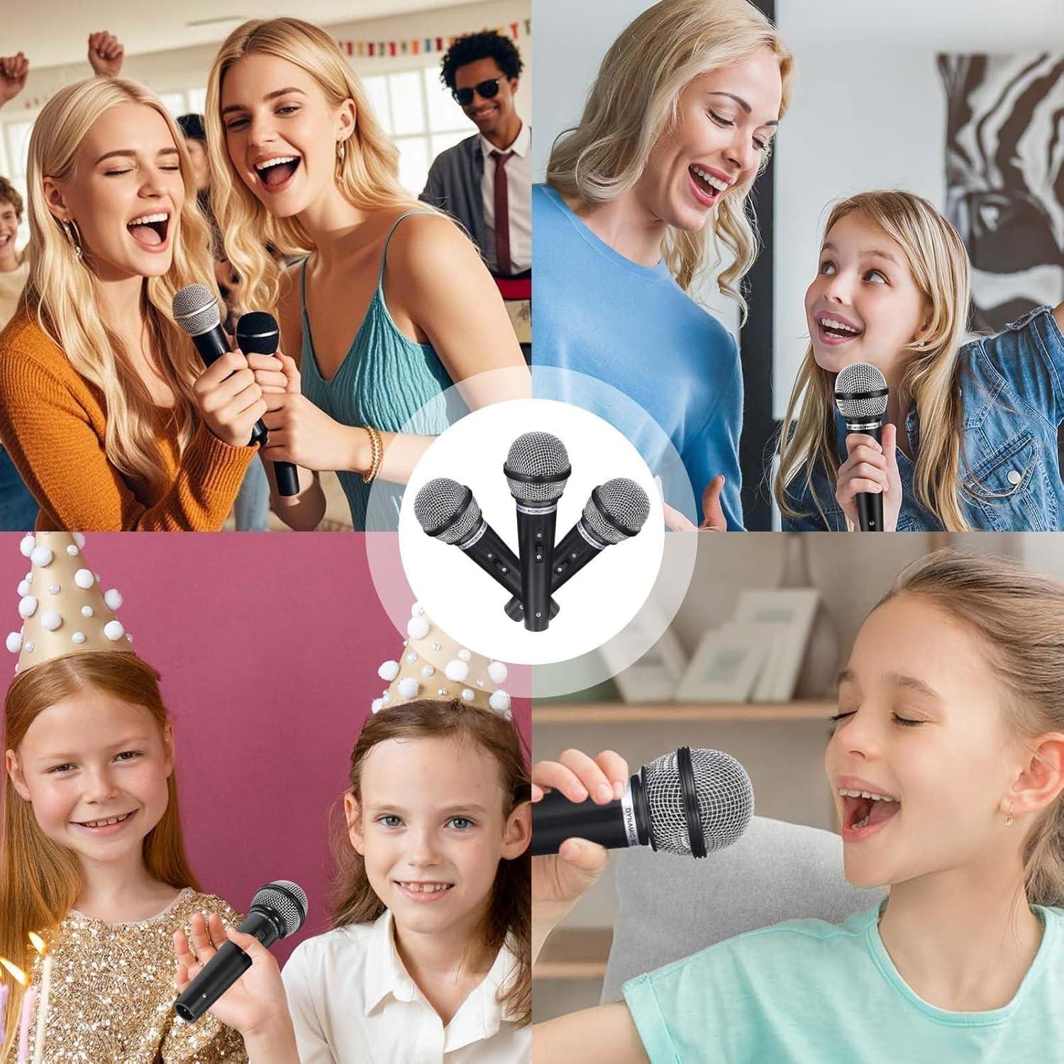 image3 pices Microphone en PlastiqueFaux Accessoires de MicrophoneMicrophoneJouetPlastiqueFauxMicrophoneJouet Simuler NoirFauxMicrophoneJouet Simulerpour scne de karaokfteSpectacleetc