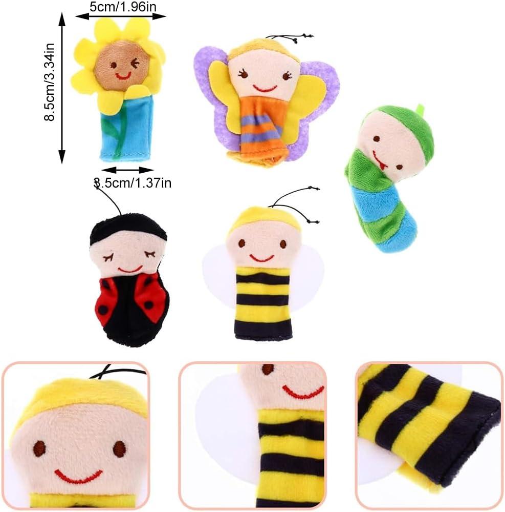 image:image5 Sets Marionnettes Doigt Animaux Mignon Peluche Poupe Doigt Animal