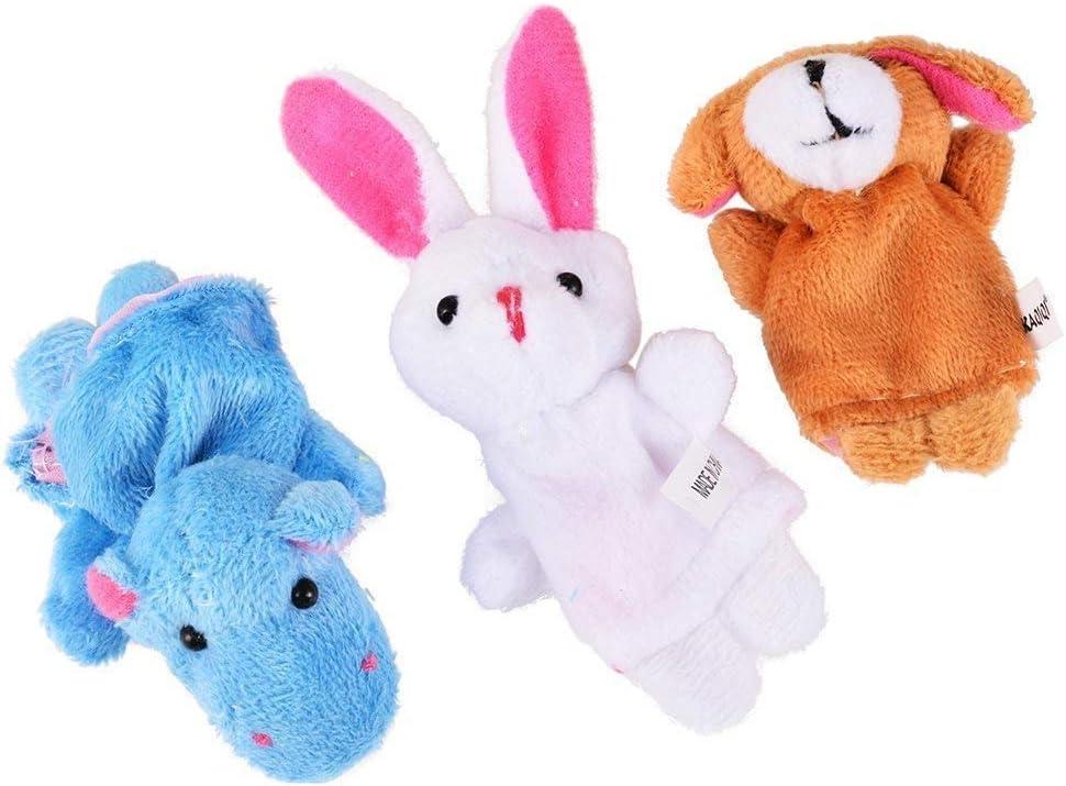 image:imageEnsemble de 10 Marionnettes Doigt Puppets Animaux de Peluche pour Enfants Bb