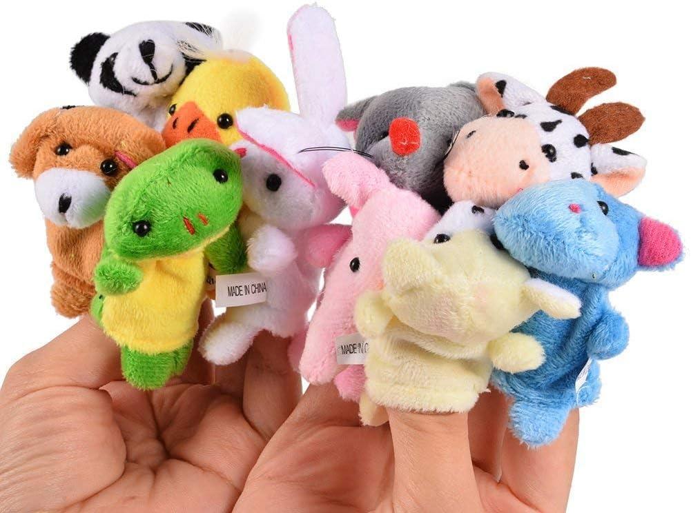 image:imageEnsemble de 10 Marionnettes Doigt Puppets Animaux de Peluche pour Enfants Bb