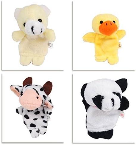 image:imageEnsemble de 10 Marionnettes Doigt Puppets Animaux de Peluche pour Enfants Bb