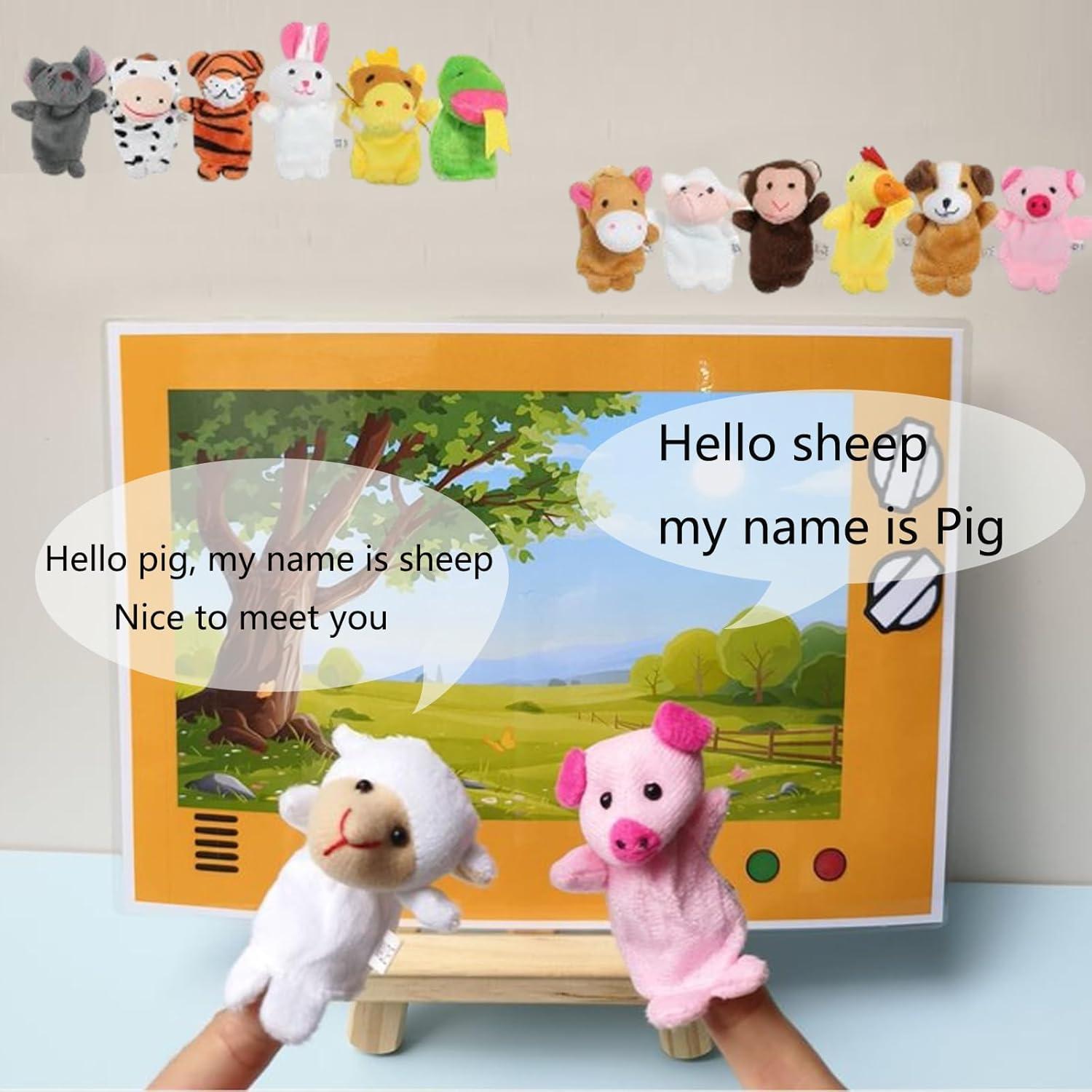 image:imageMarionnettes MainMini PelucheMarionnettes DoigtsEnsemble de Jouets en Peluche Doigts pour Enfants Jouets de Doigt Mignons Cadeaux danniversaire et de fte de Nol12 pices