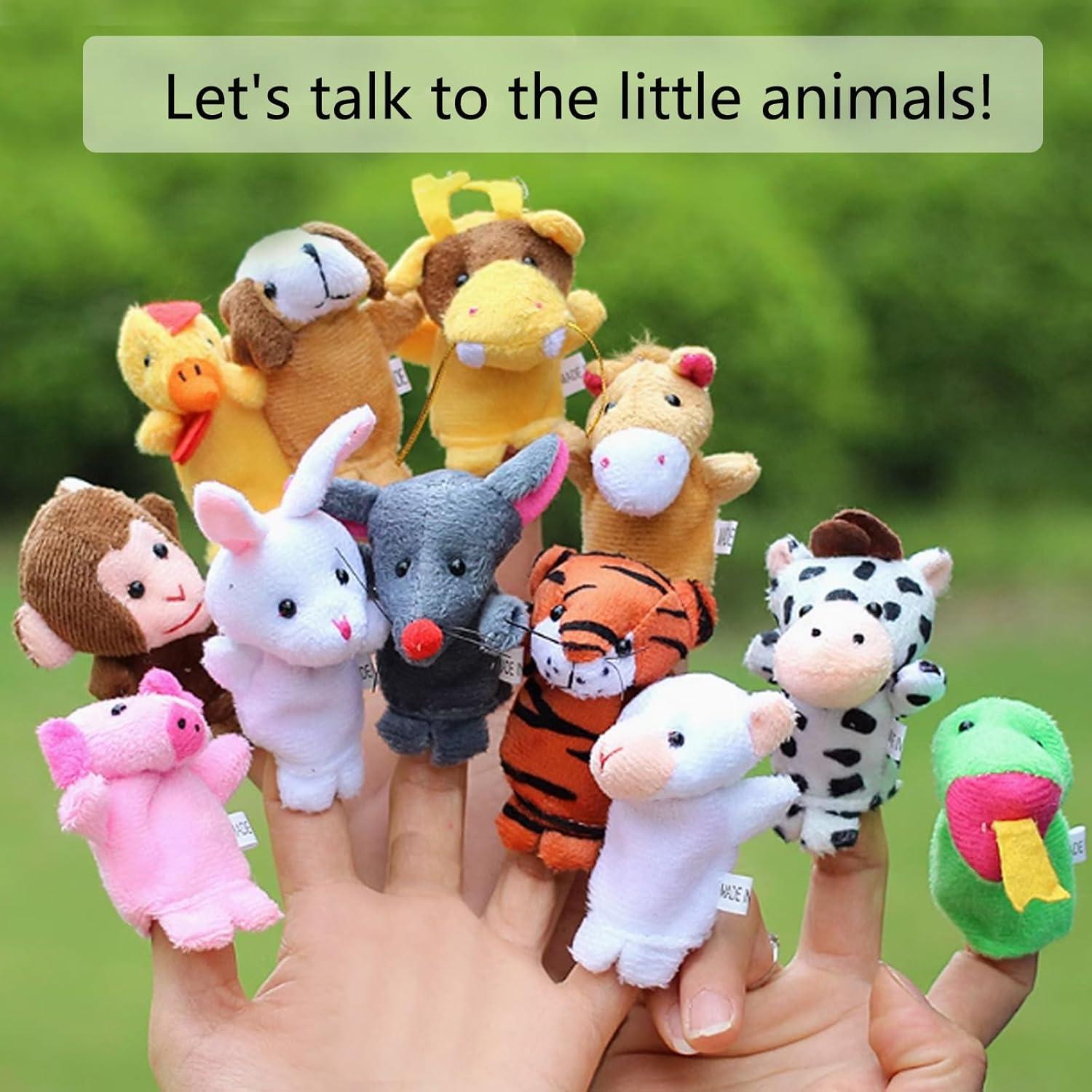 image:imageMarionnettes MainMini PelucheMarionnettes DoigtsEnsemble de Jouets en Peluche Doigts pour Enfants Jouets de Doigt Mignons Cadeaux danniversaire et de fte de Nol12 pices