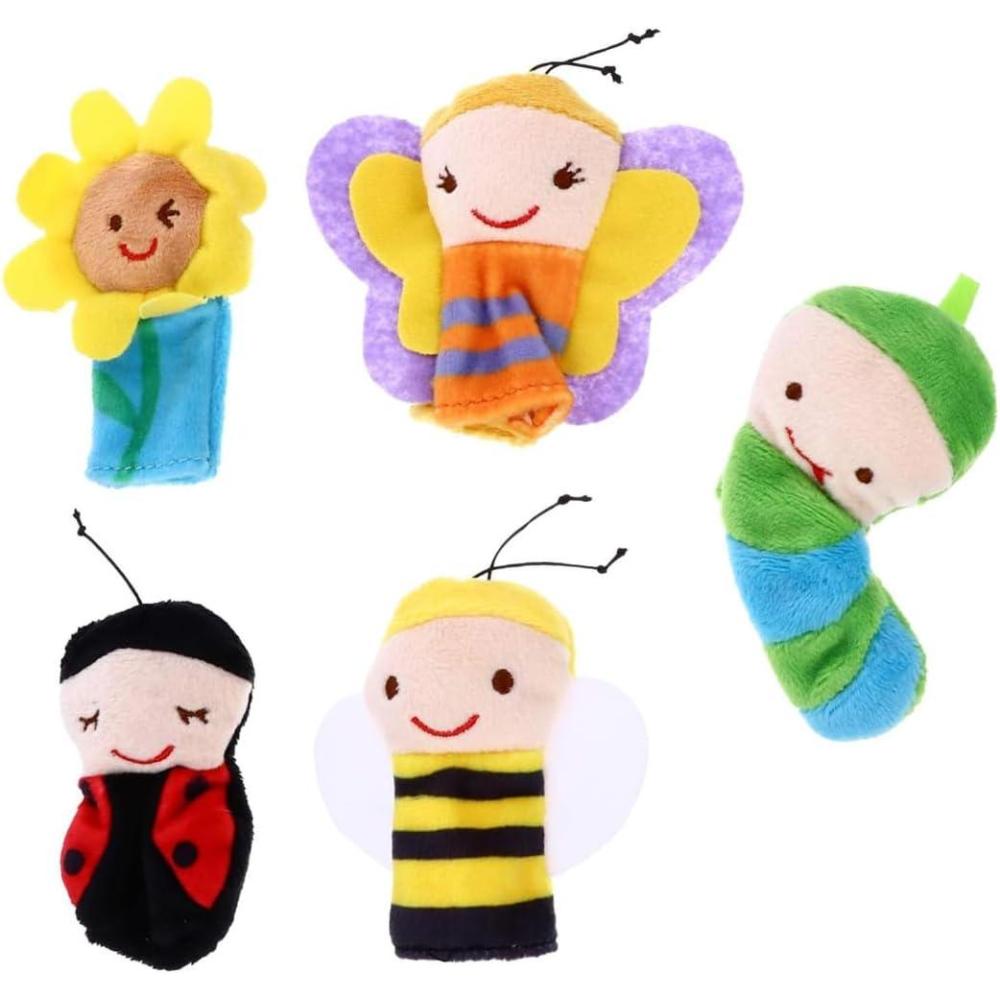 image:image5 Sets Marionnettes Doigt Animaux Mignon Peluche Poupe Doigt Animal