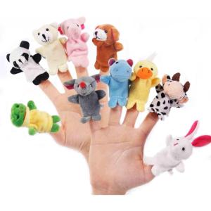 10 Pièce Marionnettes À Doigts Mains Douces, Marionnette à Petit Animal, Peluche marionnette à Main Animale, pour Fêtes, Cosplay, Anniversaires(10 Animaux)
