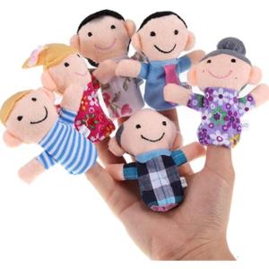 10 Pièces Marionnette à Doigt Marionnettes à Doigts Set Mignon Peluche Poupée Bébé Doigt Poupée Jouets de marionnette à Main en Velours Bambins Éducatif Pâques Fête（animaux marins）(membres de la famille)