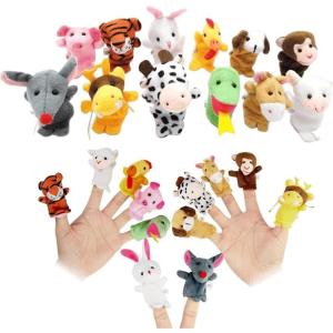 10 Pièces Marionnette à Doigt Marionnettes à Doigts Set Mignon Peluche Poupée Bébé Doigt Poupée Jouets de marionnette à Main en Velours Bambins Éducatif Pâques Fête（animaux marins）(animal)