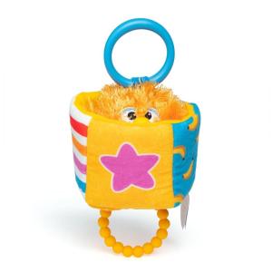 Ms. Rachel Official Sensory Take-Along Toy, Baby Swing & Baby Stroller Teething Toys with Rattle & Clip, Toddler Toys for Girls & Boys for Ages 0-1+(Herbie Take Along Toy)