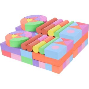 100 pièces Blocs de Construction Mousse EVA Sécurisés Éducatif Forme de Cartoon pour Garçon Fille Activité Éveil Développement