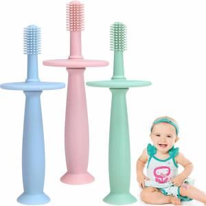 Anneau de dentition pour bébé,bebe naissance，jouet bebe 0-3-12 mois, accessoires d&rsquo;allaitement sans BPA cadeau naissance fille Et Garçon pour bébés de 3-12 mois et plus(3 Pack-a)