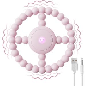 Anneau de Dentition Vibrant Sensoriel, Jouet à Mâcher Vibrant pour Bébés 0-24 Mois, Facile à Saisir, Apaisant pour Gencives Sensibles (violet)(rose)
