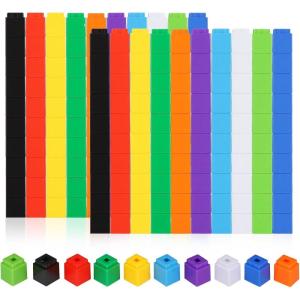 200 Pièces Cube Mathématiques, Blocs de Construction Math, Cubes a Empiler Calcul, Montessori Cube de Comptage Mathématiques Emboitables Numberblocks, Blocs de nombres pour Enfants (200Pcs)(200pcs)