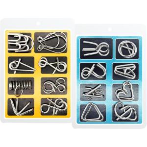 Casse-Tete Metal Ensemble de 16 Casse Tête Metallique pour Enfants et Adultes Challenge Set Chinois Métal Brain Teaser Disentanglement Puzzle Jouet d&rsquo;intelligence Éducative(Casse Tête Metallique #2)