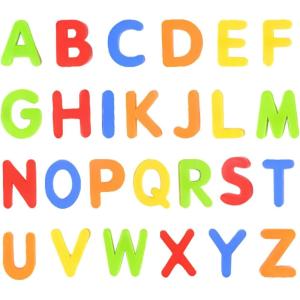 Alphabet magnétique, lettres magnétiques pour réfrigérateur, Aimants de réfrigérateur alphabet, Activités préscolaires, jeux d&rsquo;apprentissage colorés, jouet éducatif pour les à partir de 3 ans(C)