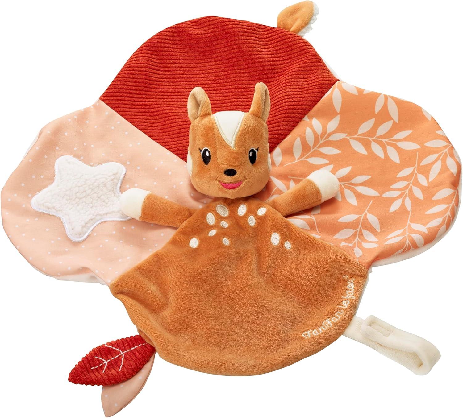image:imageVulli Doudou Fanfan Le Faon Doudou Plat Multitexture pour Bb 0 Mois avec Attache Sucette Jouet Dveil Sensoriel Lger Et Facile Saisir Ide Cadeau Naissance Mixte