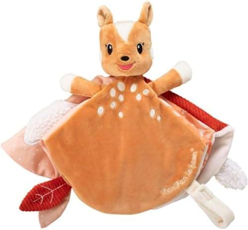 image:imageVulli Doudou Fanfan Le Faon Doudou Plat Multitexture pour Bb 0 Mois avec Attache Sucette Jouet Dveil Sensoriel Lger Et Facile Saisir Ide Cadeau Naissance Mixte
