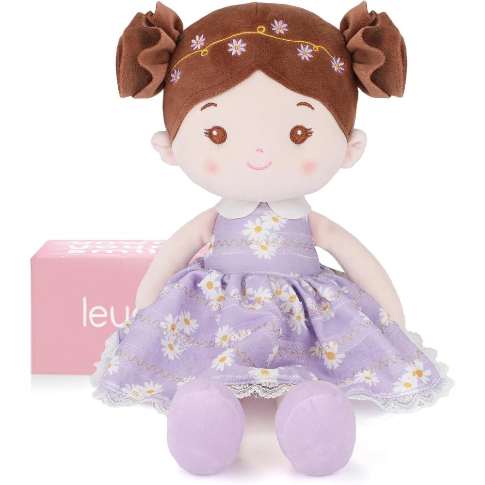 image:imageLeyaDoll Peluche 40cmJouet bb 13 AnsDoudou Doux cliner et mordillerPoupe scurise ds la NaissanceCadeau de Naissance pour Fille Princess BreezeDaisy Girllight Purple