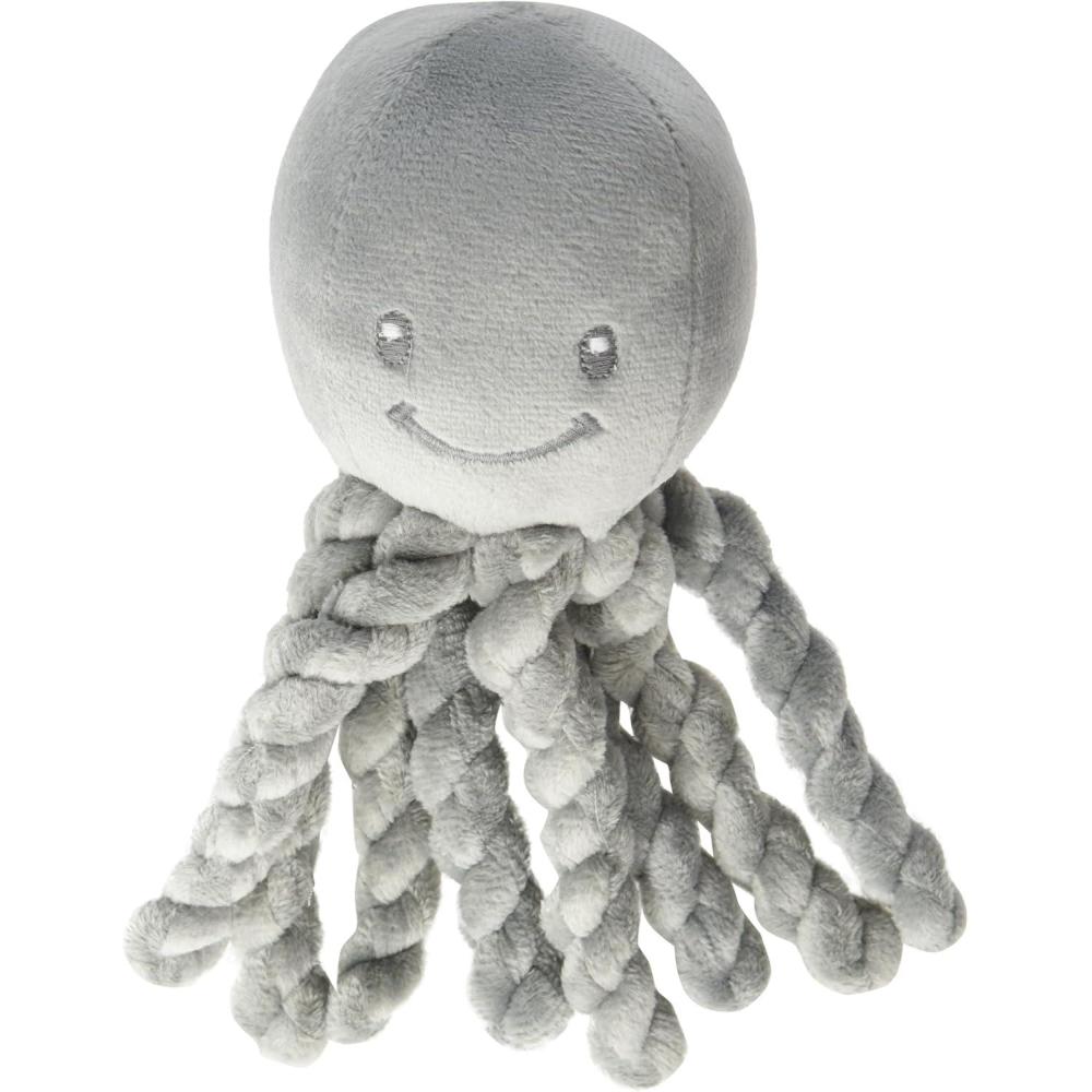 image:imageNattou Peluche Poulpe Compagnon de Route ds la Naissance 75 cm Polyester Lapidou TurquoiseGris