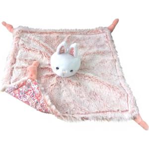DOMIVA Doudou Carré Lapinou 28 cm(1 Unité (Lot de 1))