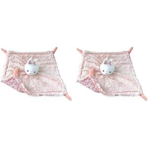 DOMIVA Doudou Carré Lapinou 28 cm(1 Unité (Lot de 2))
