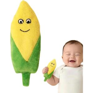 Doudou Câlin Bébé | Épi de Maïs en Peluche Douce – Doudou Haricot Maïs Lavable pour Sieste Et Éveil Sensoriel(Jaune)