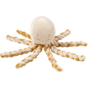 Nattou Peluche Poulpe, Compagnon de Route dès la Naissance, 7,5 cm, Polyester, Lapidou, Turquoise(Caramell)
