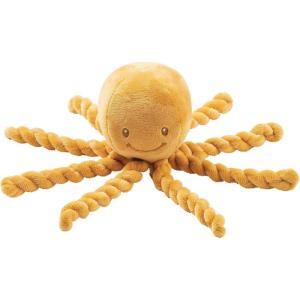 Nattou Peluche Poulpe, Compagnon de Route dès la Naissance, 7,5 cm, Polyester, Lapidou, Turquoise(Ocre)
