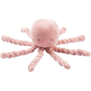 Nattou Peluche Poulpe, Compagnon de Route dès la Naissance, 7,5 cm, Polyester, Lapidou, Turquoise(Rose)
