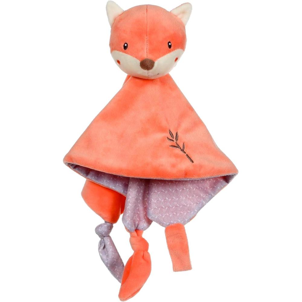 image:imageGipsy Toys  Carre Doudou Chat  Gamme  Bamboo   24 CM SCarte  Rose ET Gris  1ER AgeRose