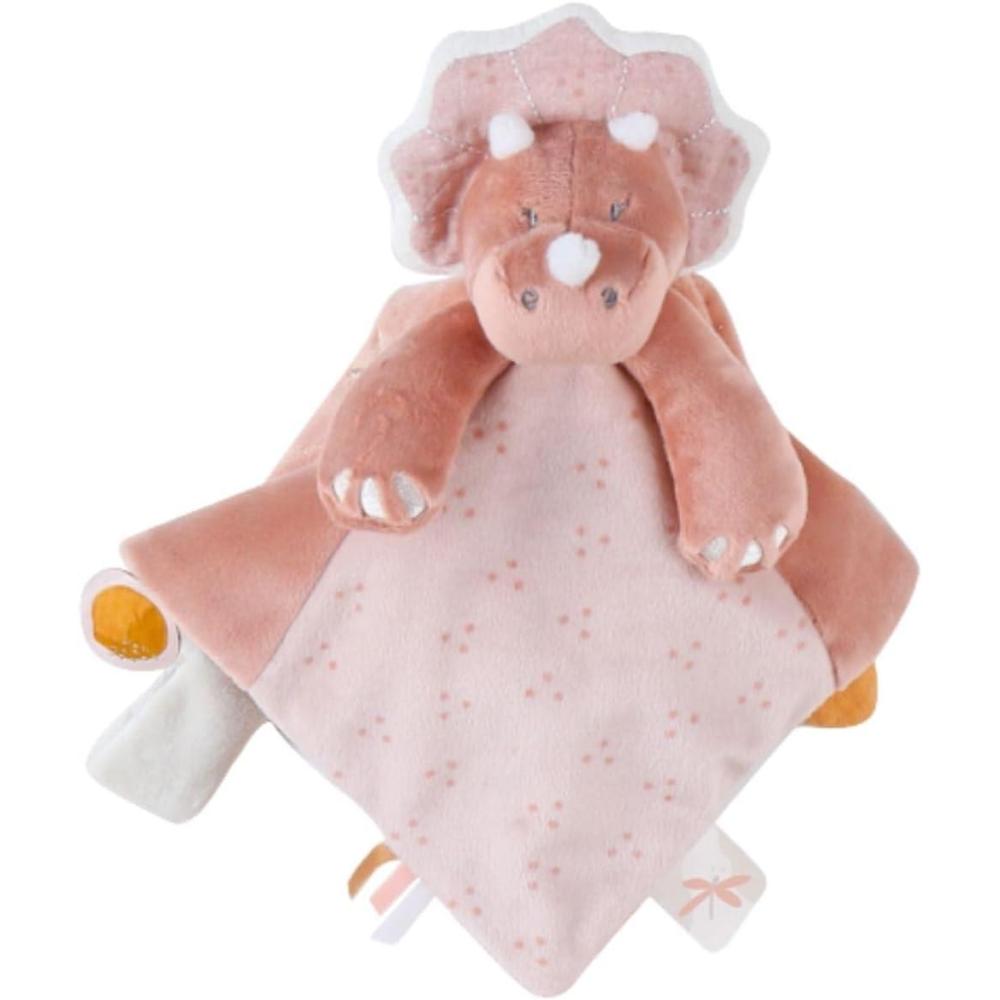image:imageNOUKIES  Doudou bb et Enfant  Dinosaure Bleu Ops  Eveil et Sommeil  Marionnette  Cadeau de NaissanceDinosaure Rose Popsie