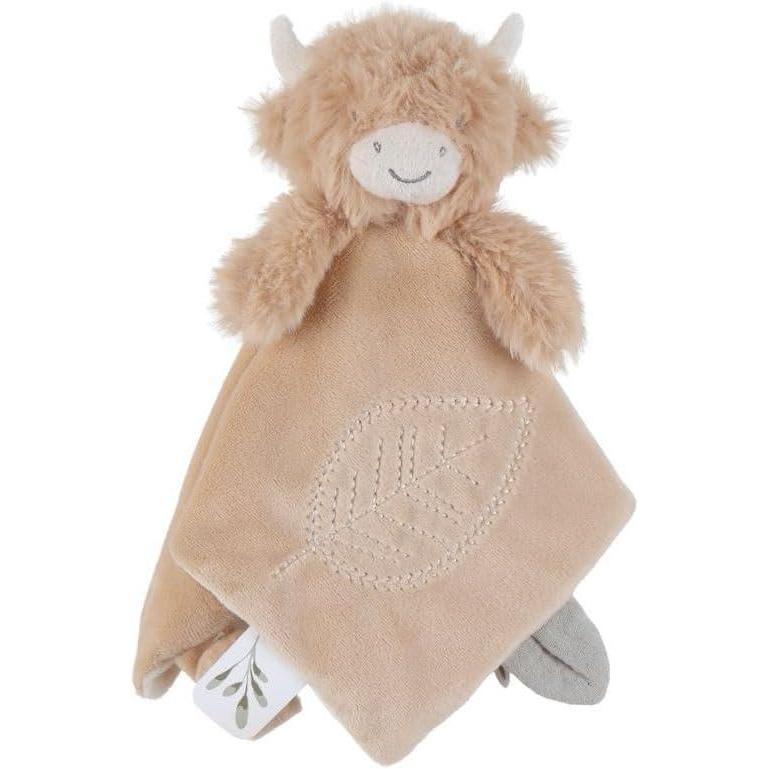 image:imageNOUKIES  Doudou bb et Enfant  Dinosaure Bleu Ops  Eveil et Sommeil  Marionnette  Cadeau de NaissanceVache Fluffy Beige