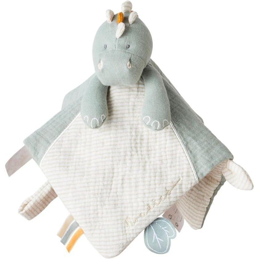 image:imageNOUKIES  Doudou bb et Enfant  Dinosaure Bleu Ops  Eveil et Sommeil  Marionnette  Cadeau de NaissanceVertBlanc
