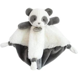 Baby Nat&rsquo; – Peluche Panda avec Doudou Mouchoir – Idée Cadeau Naissance – 17 cm – Gris/Blanc – Mon Petit Panda -BN0460(Gris  Blanc)