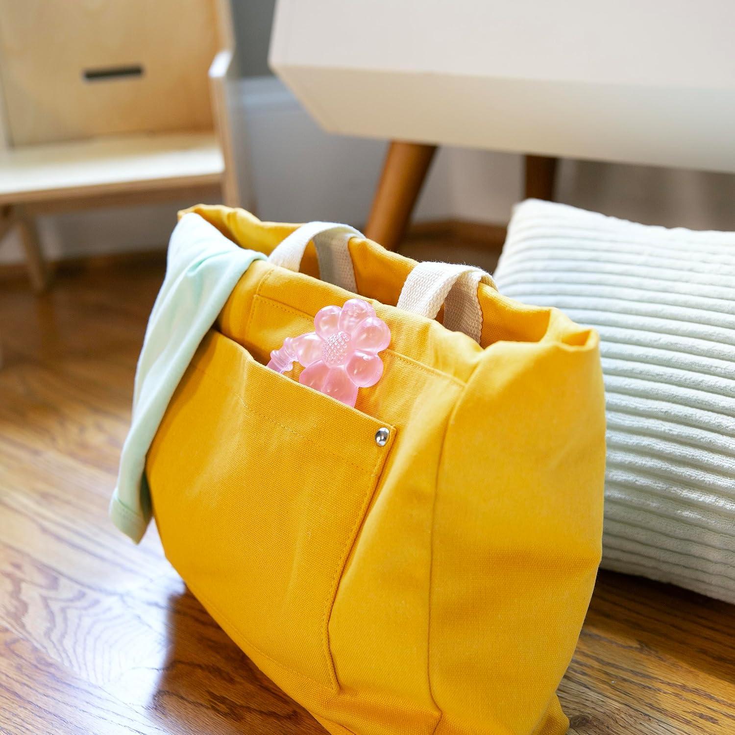 image:imageIngenuity ity by Ingenuity Cool Bite Water Anneau de dentition rfrigrer sans BPA multi textures en forme de fleur jouet unisexe pour enfants de 3 pois et plus DaisyRose
