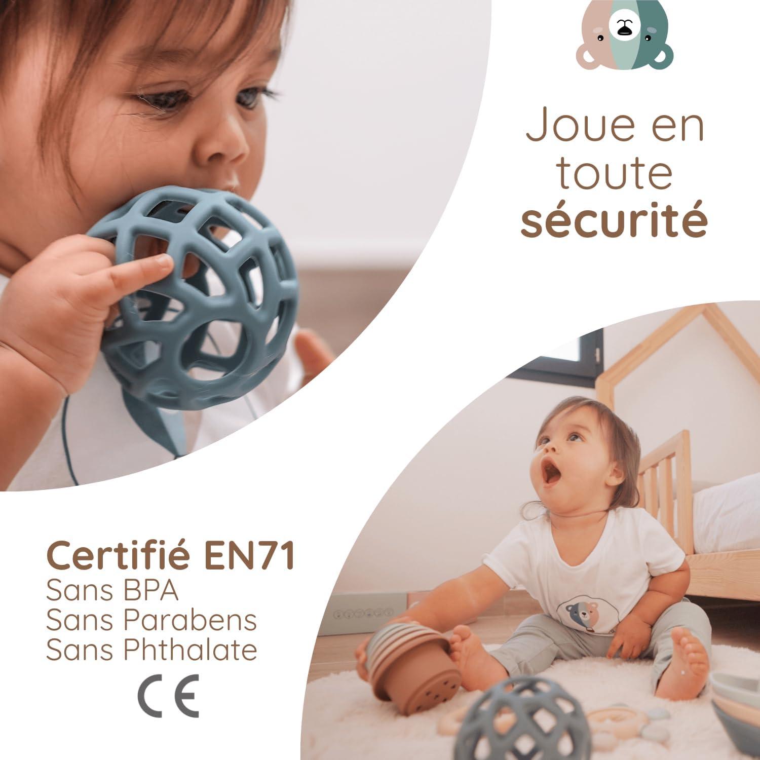 image:imageLITTLE EXPLORER Jouet bebe evolutif 036 mois cadeau naissance fille cadeau naissance garcon anneau dentition bebe tasses empilables hochet montessori 6 mois jouet sensoriel