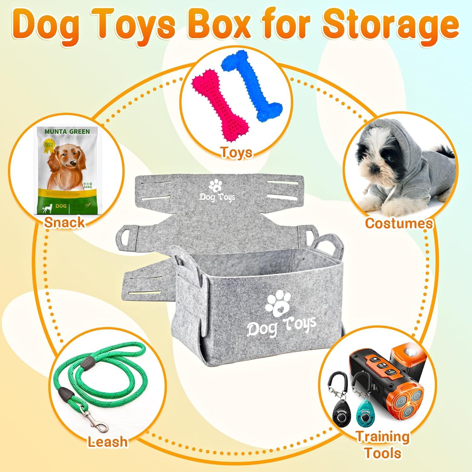 image:imageLot de 21 jouets de dmarrage pour chiot Jouets mcher enrichis avec bote jouets pour chien Jouets de dentition pour chiots de 8 semaines 12 semaines Pour jouer et dresser les