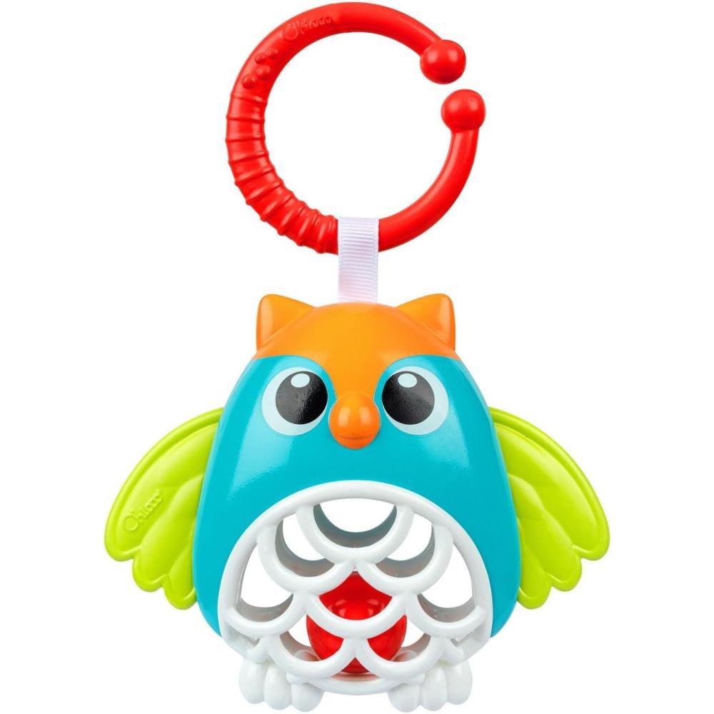 image:imageChicco Hochet Panda avec anneaux en plastique souple pour la dentition de bb facile prendre en main encourage le dveloppement de lactivit manuelle et visuelle jouets pour bb 018 moisChouette