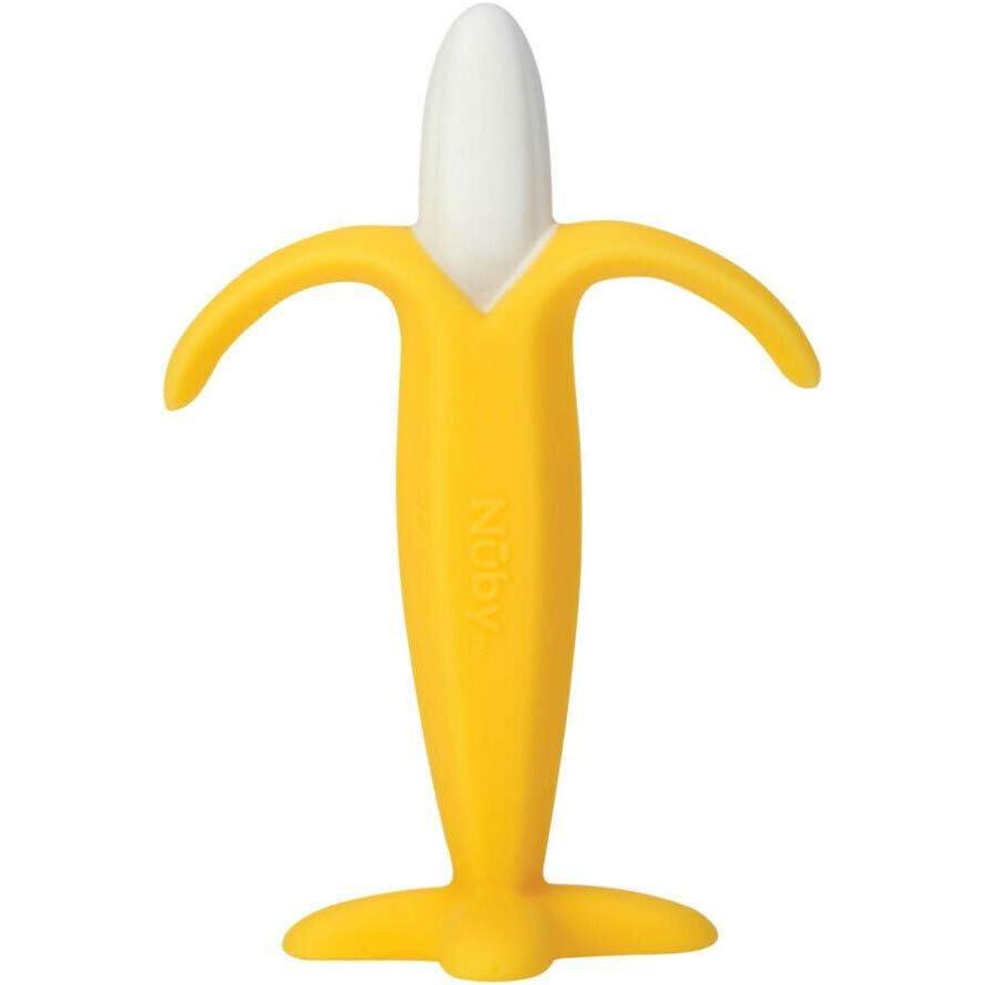 image:imageNuby  Jouet de Dentition en Silicone doux  Aide de dentition pour bb  Anneaux de dentition en forme Banane  3 mois