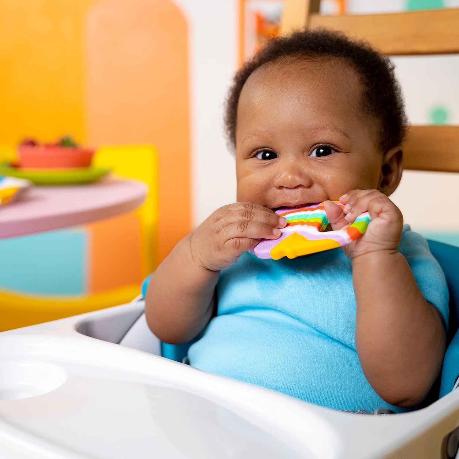 image:imageBright Starts Juicy Chews 3 paquets de jouets de dentition texturs pastque ananas banane sans BPA unisexe 3 mois et plusCornet de glace