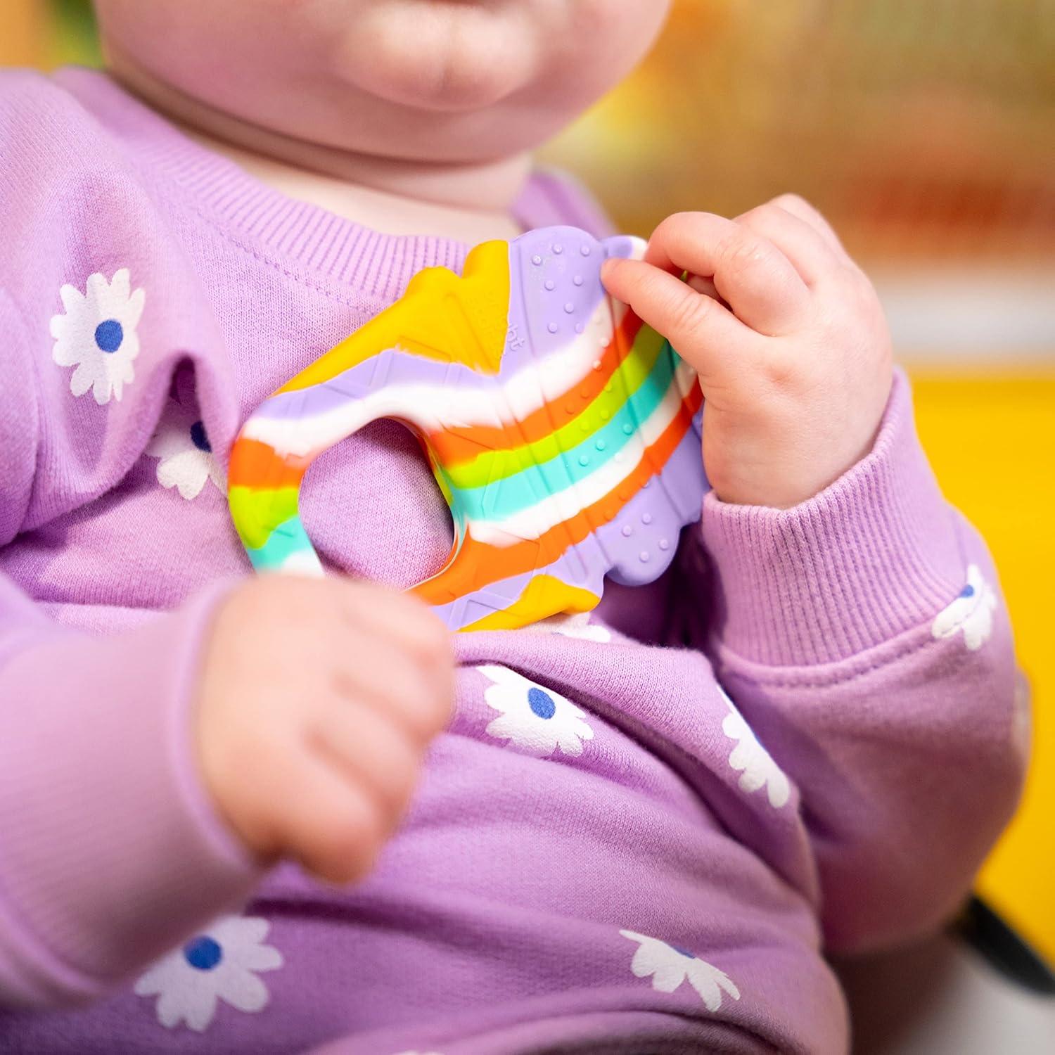 image:imageBright Starts Juicy Chews 3 paquets de jouets de dentition texturs pastque ananas banane sans BPA unisexe 3 mois et plusCornet de glace