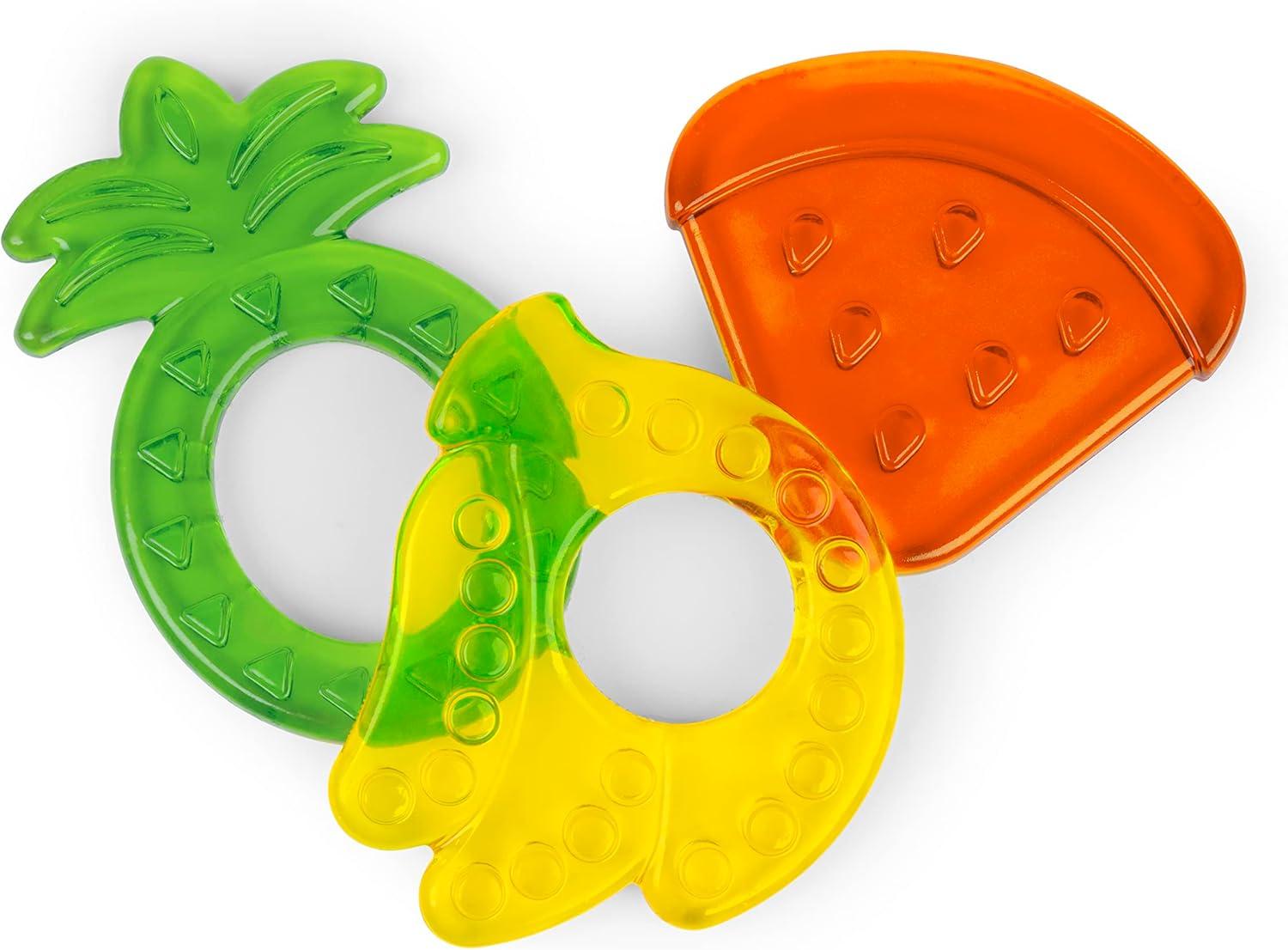 image:imageBright Starts Juicy Chews 3 paquets de jouets de dentition texturs pastque ananas banane sans BPA unisexe 3 mois et plusFruits