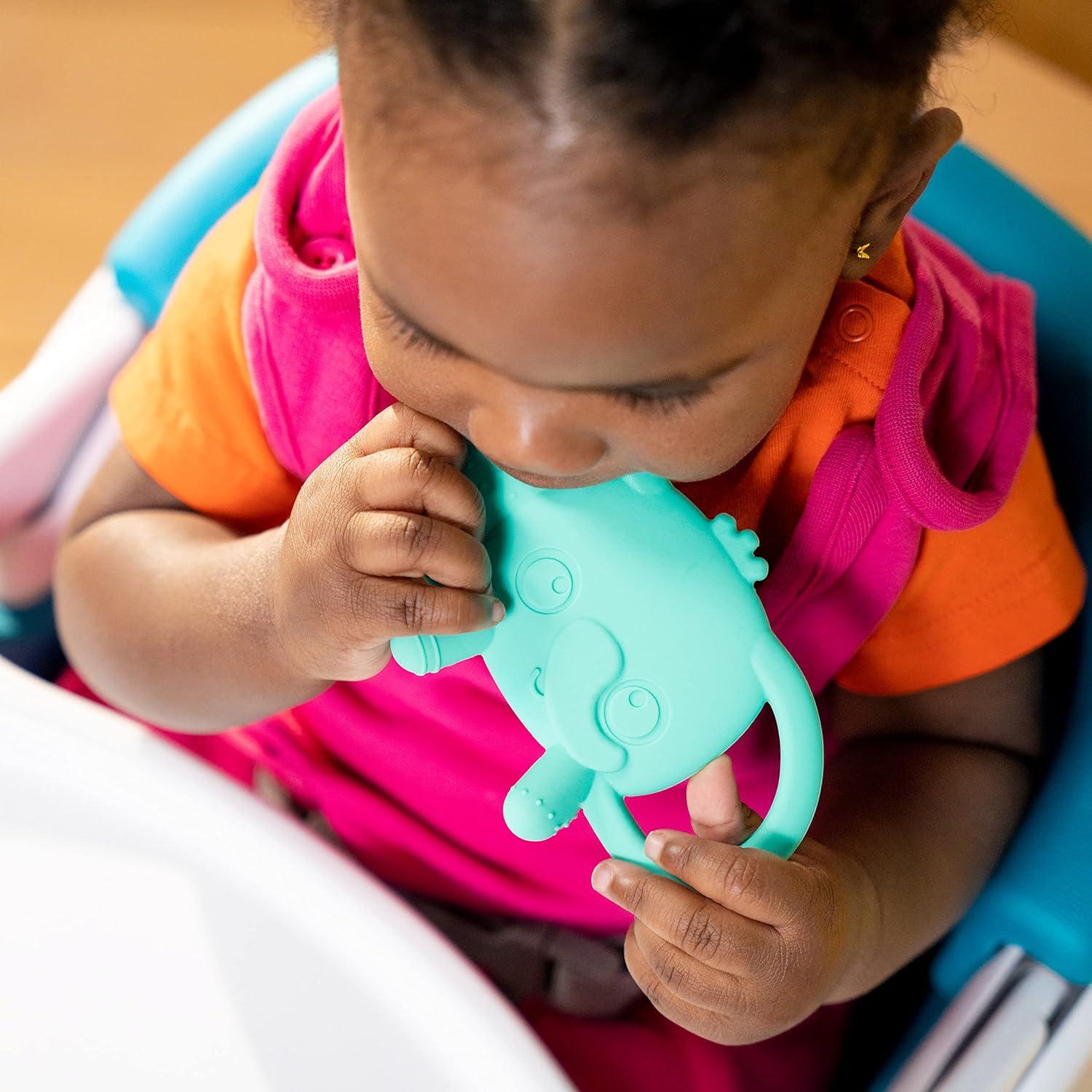 image:imageBright Starts Juicy Chews 3 paquets de jouets de dentition texturs pastque ananas banane sans BPA unisexe 3 mois et pluslphant