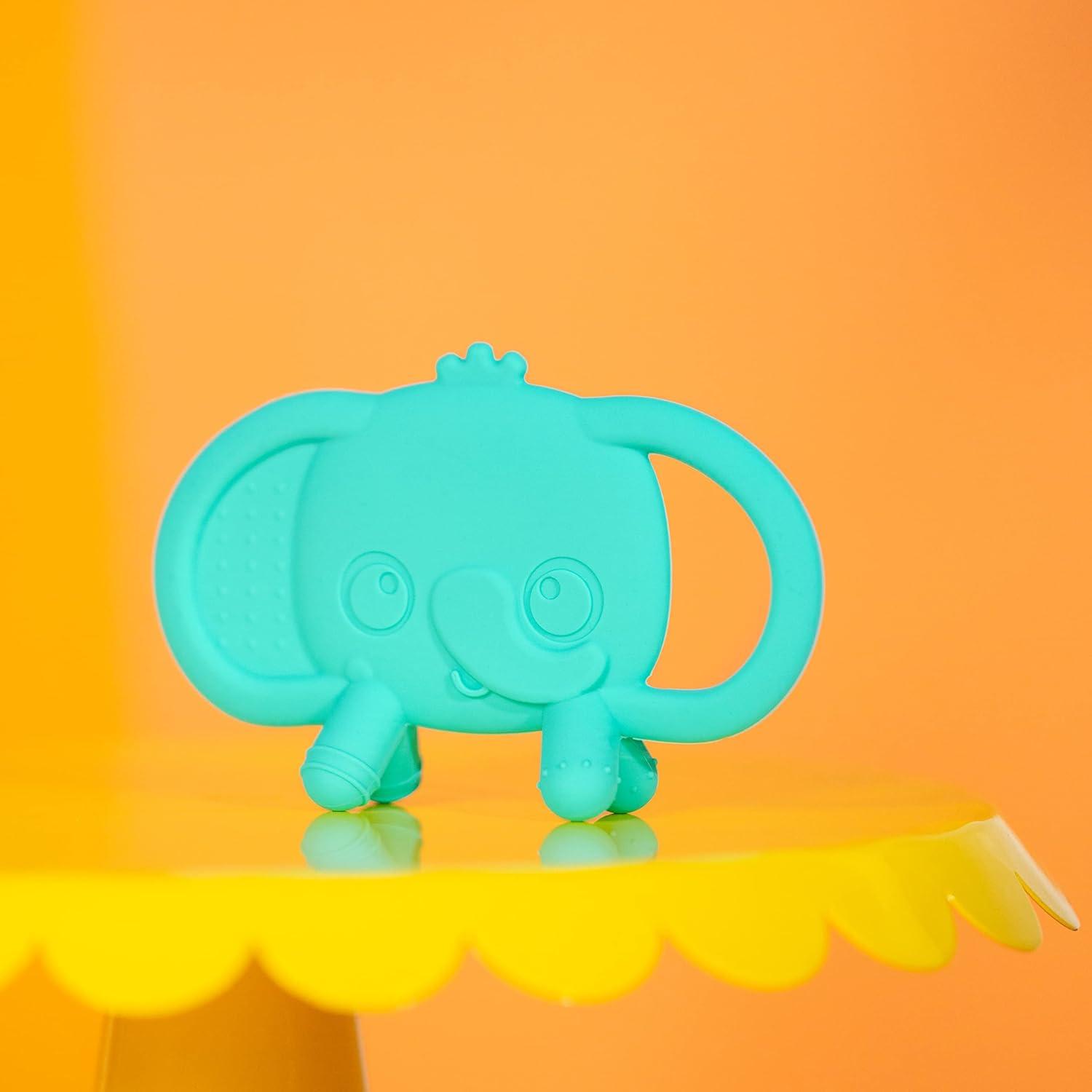 image:imageBright Starts Juicy Chews 3 paquets de jouets de dentition texturs pastque ananas banane sans BPA unisexe 3 mois et pluslphant