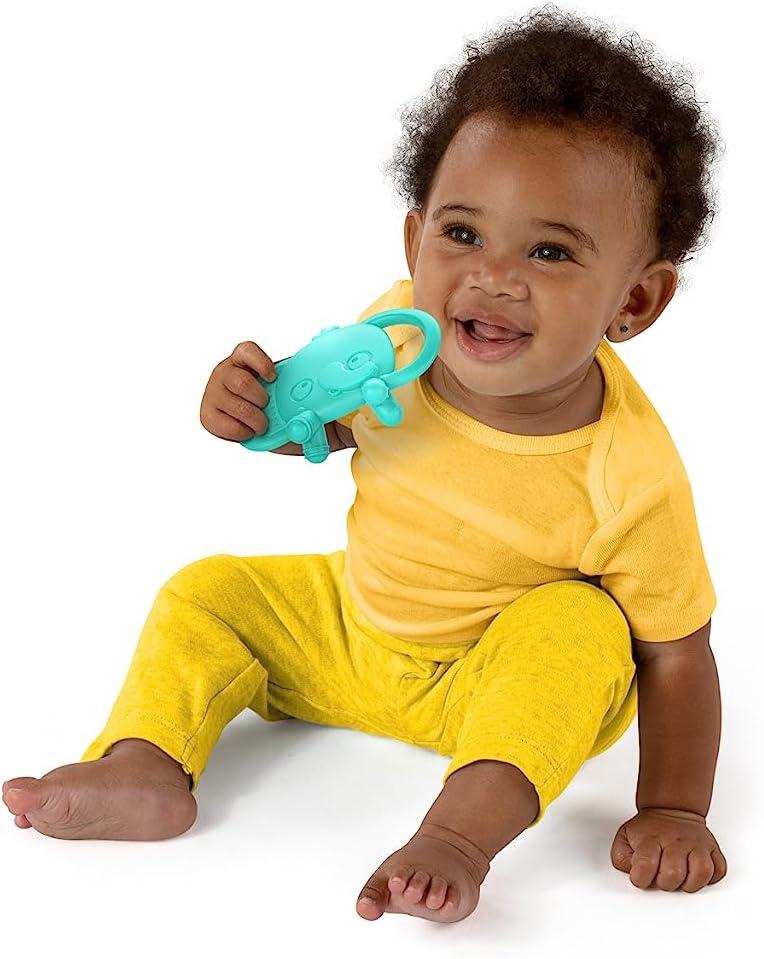 image:imageBright Starts Juicy Chews 3 paquets de jouets de dentition texturs pastque ananas banane sans BPA unisexe 3 mois et pluslphant
