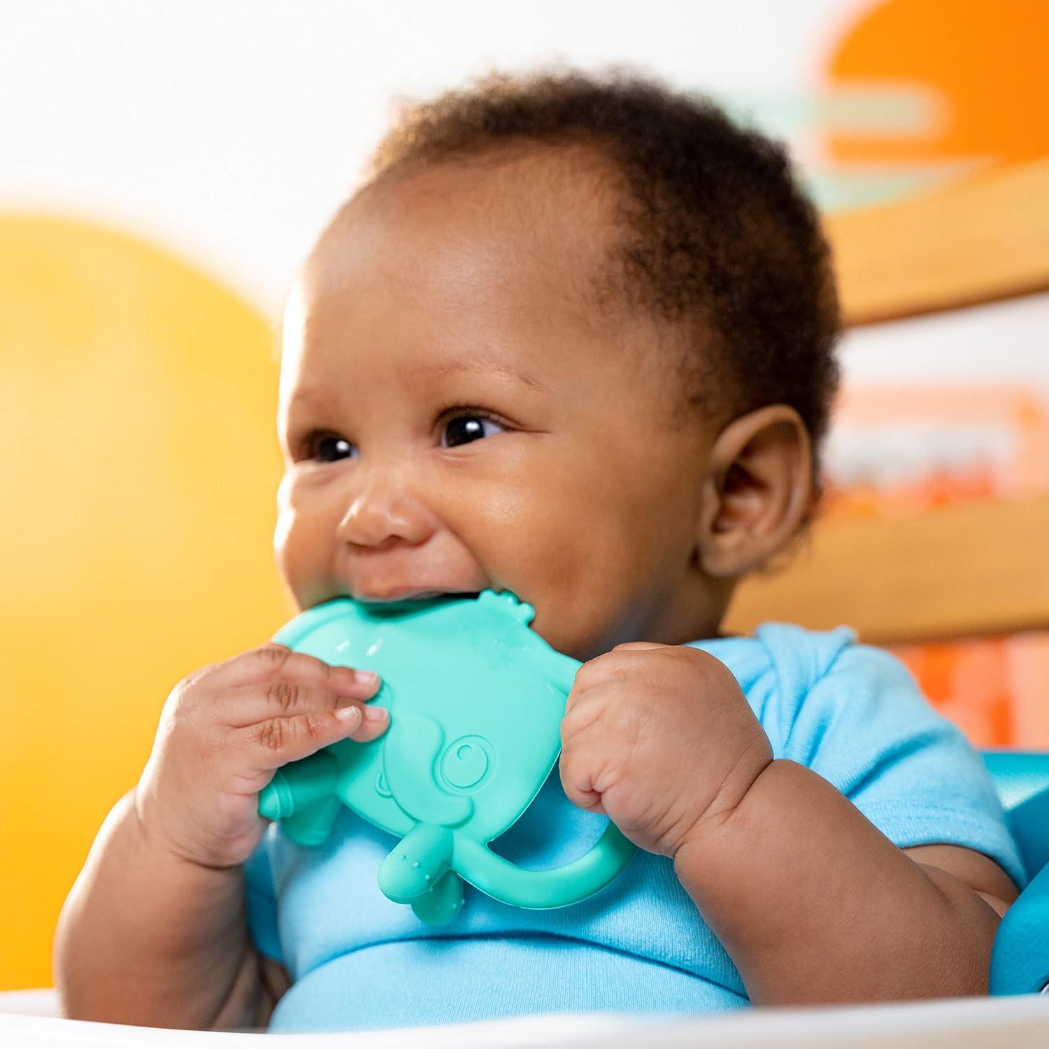 image:imageBright Starts Juicy Chews 3 paquets de jouets de dentition texturs pastque ananas banane sans BPA unisexe 3 mois et pluslphant