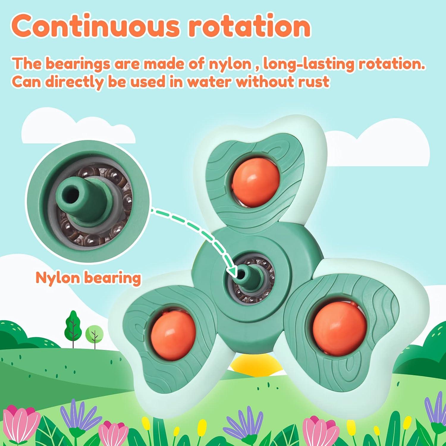 image:imageVanmor Jouets Spinner pour toutpetits et bbs Jouets de chaise haute empilables cadeaux dapprentissage sensorielMulticolore
